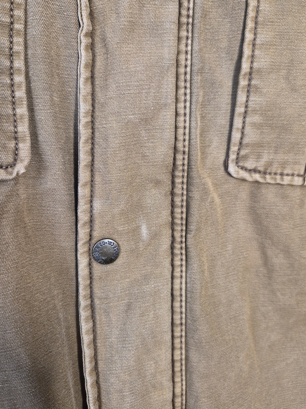 Levi's Quilted Lined Canvas Utility Workwear Field Jacket Tan Mens XXL - Picture 5 of 10